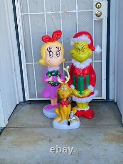 The Grinch, Cindy Lou, & Max The Grinch Who Stole Christmas Blowmold Lot NWT