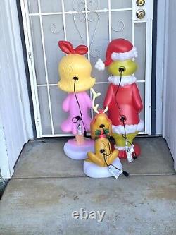 The Grinch, Cindy Lou, & Max The Grinch Who Stole Christmas Blowmold Lot NWT