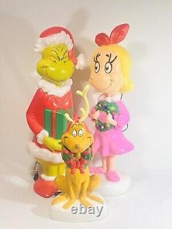 The Grinch, Cindy Lou, & Max The Grinch Who Stole Christmas Blowmold Lot NWT