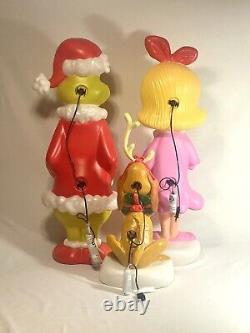 The Grinch, Cindy Lou, & Max The Grinch Who Stole Christmas Blowmold Lot NWT