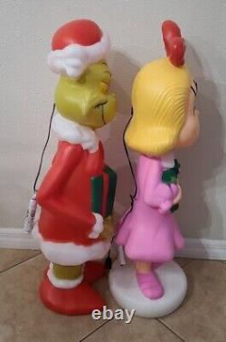 The Grinch & Cindy Lou Who Grinch Who Stole Christmas Blow Mold Lot Of 2 New