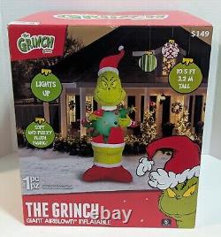 The Grinch Giant Airblown Inflatable 10.5 FT Tall Soft & Fuzzy Plush Fabric New