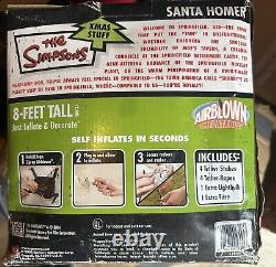 The SIMPSONS HOMER D'OH-NUTS SANTA 8ft AirBlown Inflatable by GEMMY 2004 NEW NIB