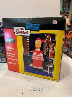 The Simpsons 8' Santa Homer DOH NUTS 2004 Gemmy Airblown Christmas Inflatable