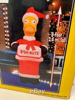 The Simpsons 8' Santa Homer DOH NUTS 2004 Gemmy Airblown Christmas Inflatable