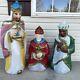 Three Wise Men Lighted Blow Molds General Foam Vtg Nativity Christmas Yard Decor