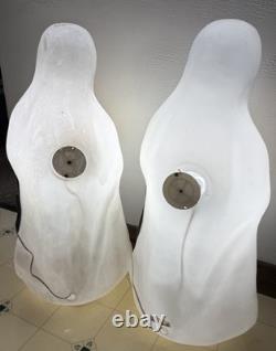 Two (2) Vintage Working Blow Mold 34 Empire Halloween Ghost Pumpkin and Cat