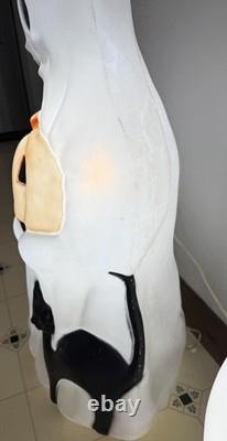 Two (2) Vintage Working Blow Mold 34 Empire Halloween Ghost Pumpkin and Cat