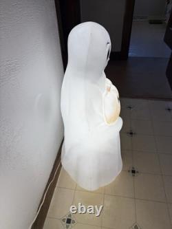 Two (2) Vintage Working Blow Mold 34 Empire Halloween Ghost Pumpkin and Cat