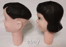 Two Vintage 1960s BECO Christmas Choir Blow Mold Heads and Choir Books Set #1
