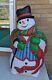 Usa Santa's Best Large 45 Blow Mold Lighted Outdoor Snowman With Carrot Nose