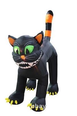 USED 11 FOOT Animated Party Halloween Inflatable Huge Black Cat Yard Decoration