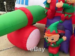 USED HUGE 18.5ft AIRBLOWN INFLATABLE CHRISTMAS AIRPLANE AIR SANTA DEMO UNIT