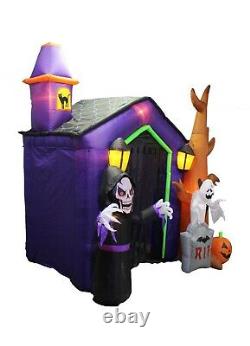 USED Halloween Inflatable Haunted House Arch Archway Skeleton Ghost Decoration