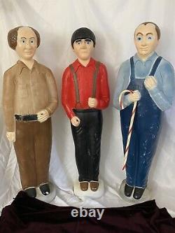 Union Don Featherstone 3 Stooges Set Christmas Blow Molds MOE LARRY CURLY Kitsch