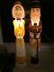 Union Don Featherstone Lighted Blow Mold Thanksgiving Pilgrim Man & Woman 35