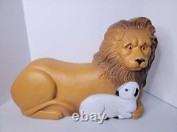 Union Products Blow Mold Lion/Lamb Don Featherstone Nativity-1995/Rare