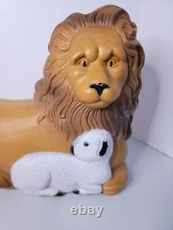 Union Products Blow Mold Lion/Lamb Don Featherstone Nativity-1995/Rare