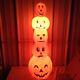 Union Products Don Featherstone Blow Mold Stacking Pumpkins Jack-o-lanterns Euc