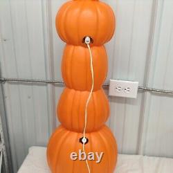 Union Products Don Featherstone Blow Mold Stacking Pumpkins Jack-o-Lanterns EUC