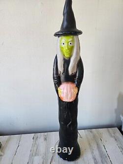 Union skinny pencil witch blow mold featherstone Halloween lawn decor vintage pu