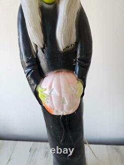 Union skinny pencil witch blow mold featherstone Halloween lawn decor vintage pu