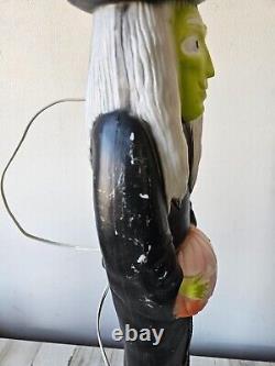 Union skinny pencil witch blow mold featherstone Halloween lawn decor vintage pu