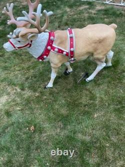 Used 4.5ft. Blow mold Reindeer with Antlers LED Lights Home Depot Accents Used 4.5ft. Blow mold Reindeer with Antlers LED Lights Home Depot Accents