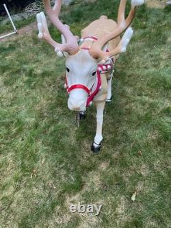 Used 4.5ft. Blow mold Reindeer with Antlers LED Lights Home Depot Accents Used 4.5ft. Blow mold Reindeer with Antlers LED Lights Home Depot Accents