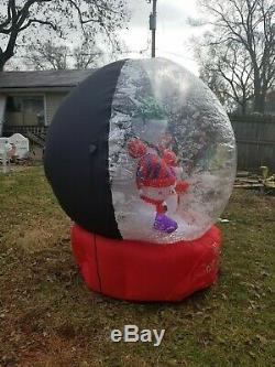 VIDEO! Snowman Family Animated Snow Blow Globe Christmas Airblown Inflatable Up