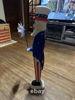 VINTAGE 1996 Union Products Don Featherstone 36 UNCLE SAM Patriotic Blow Mold