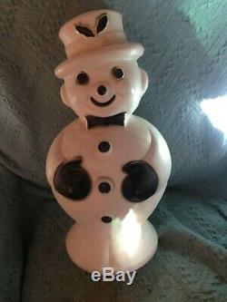 VINTAGE CHRISTMAS 1960'S BECO 19 SNOWMAN BLOW MOLD WithLIGHT CORD