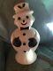 Vintage Christmas 1960's Beco 19 Snowman Blow Mold Withlight Cord