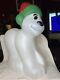 Vintage Christmas Polar Bear With Santa Hat Blow Mold With Light 28