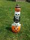 Vintage Empire Skull Cat Pumpkin Ghost Halloween Totem Pole Blow Mold No Plugs