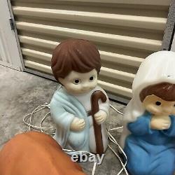 VINTAGE Empire Blow Mold Child Nativity COMPLETE 8 Pc Mini Baby Set 18