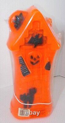 VINTAGE HAUNTED HOUSE HALLOWEEN BLOW MOLD 17 PLASTIC LIGHT UNUSED With CORD #1