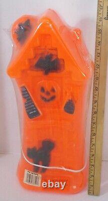 VINTAGE HAUNTED HOUSE HALLOWEEN BLOW MOLD 17 PLASTIC LIGHT UNUSED With CORD #1