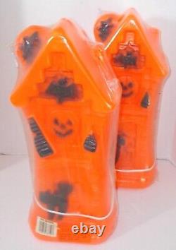 VINTAGE HAUNTED HOUSE HALLOWEEN BLOW MOLD 17 PLASTIC LIGHT UNUSED With CORD #1