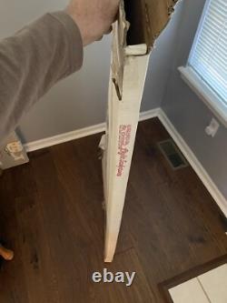 VINTAGE SUPER RARE MR CHRISTMAS SNOWMAN 48x33 CHRISTMAS LIGHT SCULPTURE WithSTAND