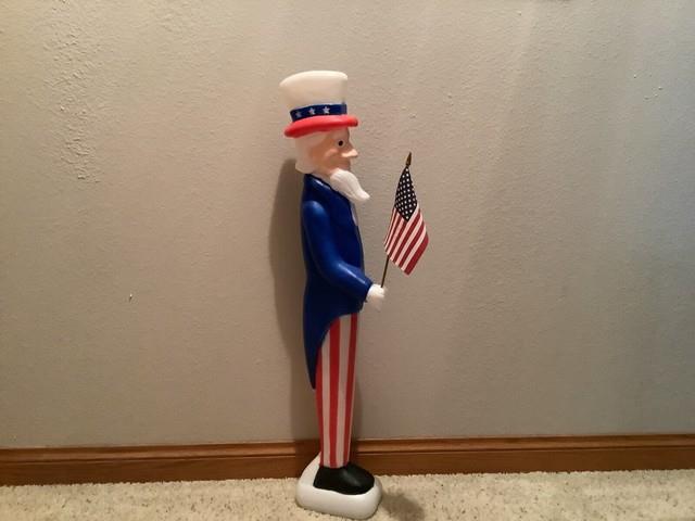 Vintage Uncle Sam 1996 Union Products Don Featherstone 36 Patriotic Blow Mold