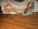 Vintage Small Empire Reindeer & Santa's Sleigh Blow Mold