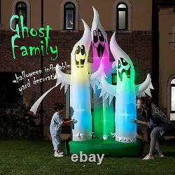 VIVOHOME 10FT Halloween Inflatable Yard Decor, Colorful Ghost Family of 3, Outdo