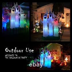 VIVOHOME 10FT Halloween Inflatable Yard Decor, Colorful Ghost Family of 3, Outdo