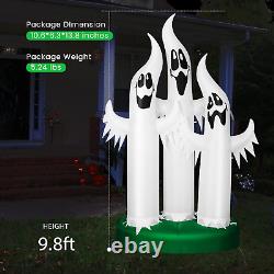 VIVOHOME 10FT Halloween Inflatable Yard Decor, Colorful Ghost Family of 3, Outdo