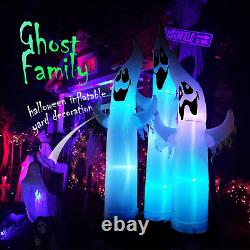 VIVOHOME 10FT Halloween Inflatable Yard Decor, Colorful Ghost Family of 3, Outdo