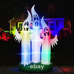 VIVOHOME 10FT Halloween Inflatable Yard Decor, Colorful Ghost Family of 3, Outdo