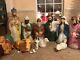 Vtg. 11 Pc Set Nativity Scene Blow Mold Set