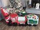 Vtg 70s Empire Santa Claus Toy Tender Train Car Blow Mold Christmas Yard Decor