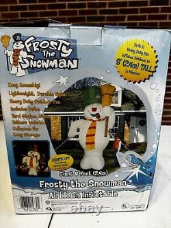 VTG 8 foot tall Gemmy Frosty the Snowman Inflatable 2002 Vintage Warner Brothers